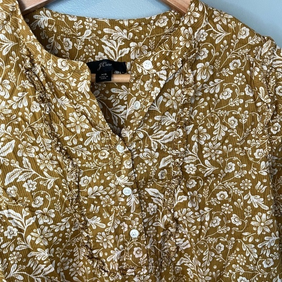 J. Crew Golden Floral Ruffle Top - Picture 6 of 10